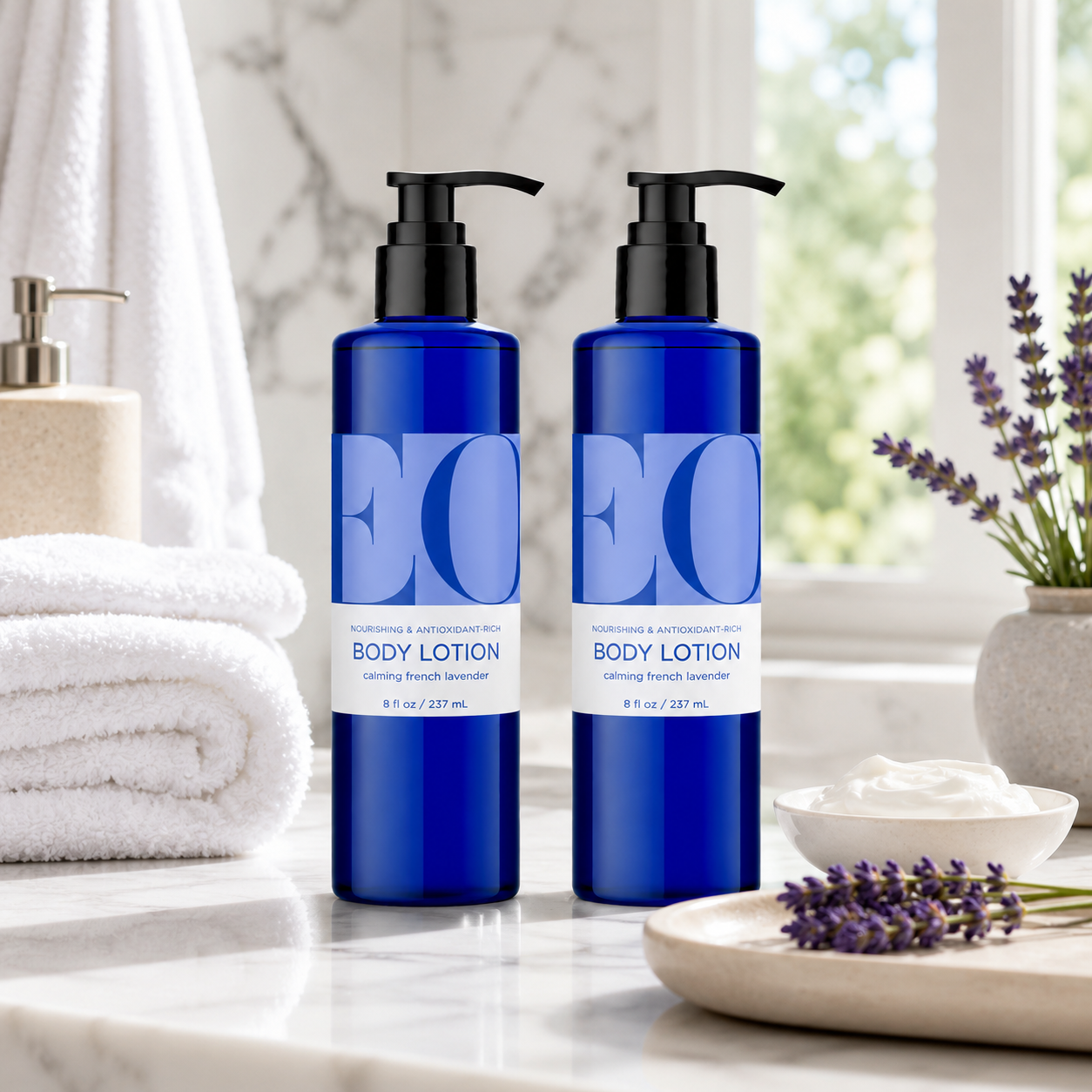 EO Products Body Lotion French Lavender 8 oz (Pack of 2)