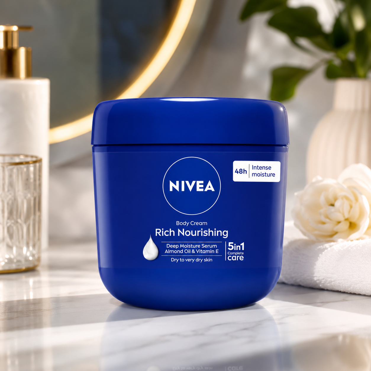 Nivea Rich Nourishing Body Cream Dry Skin Almond Oil 400 ml