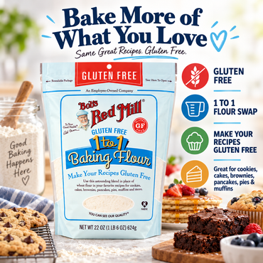 Bob's Red Mill Gluten Free 1-to-1 Baking Flour, 22 oz (623 g) Bob's Red Mill