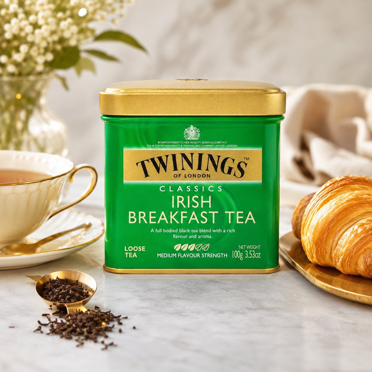 Twinings of London Irish Breakfast Loose Tea Tin 3.53 oz