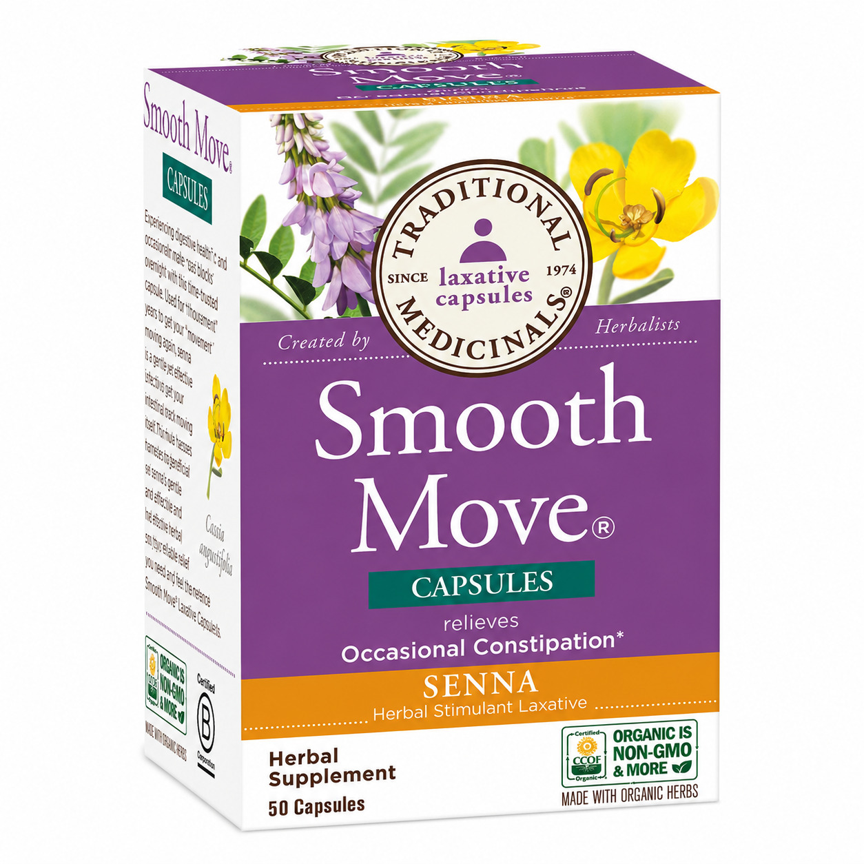 Traditional Medicinals - Smooth Move Senna, 50 Capsules