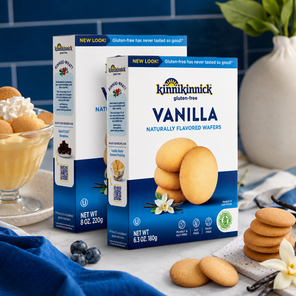 Kinnikinnick Vanilla Wafers Gluten Free Allergy Friendly Cookies Boxes 6.3 oz