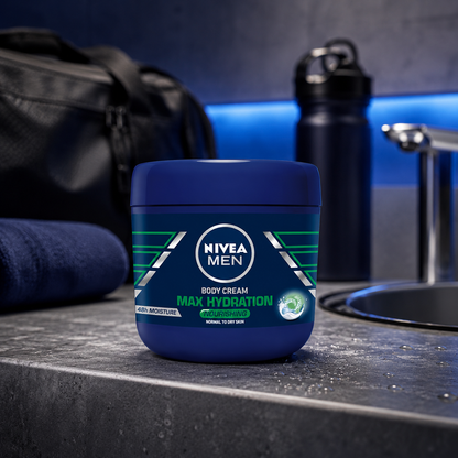 Nivea Men Max Hydration Body Cream 13.5 oz