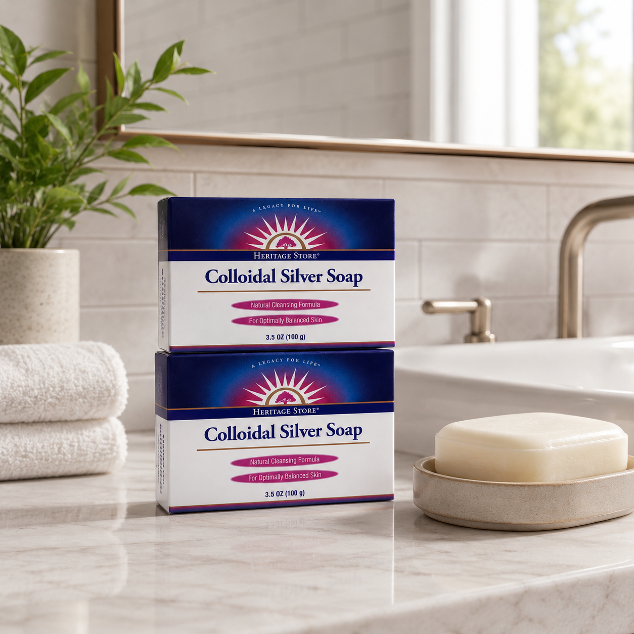 HERITAGE STORE Colloidal Silver Soap 3.5 oz Heritage Store