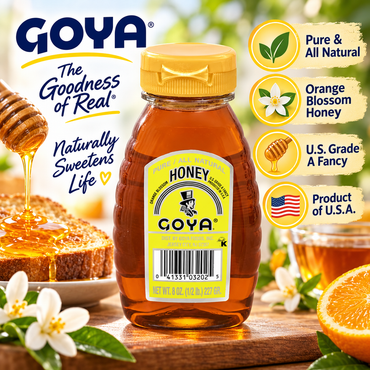 Goya Pure Orange Blossom Honey, All Natural, 8 oz Goya