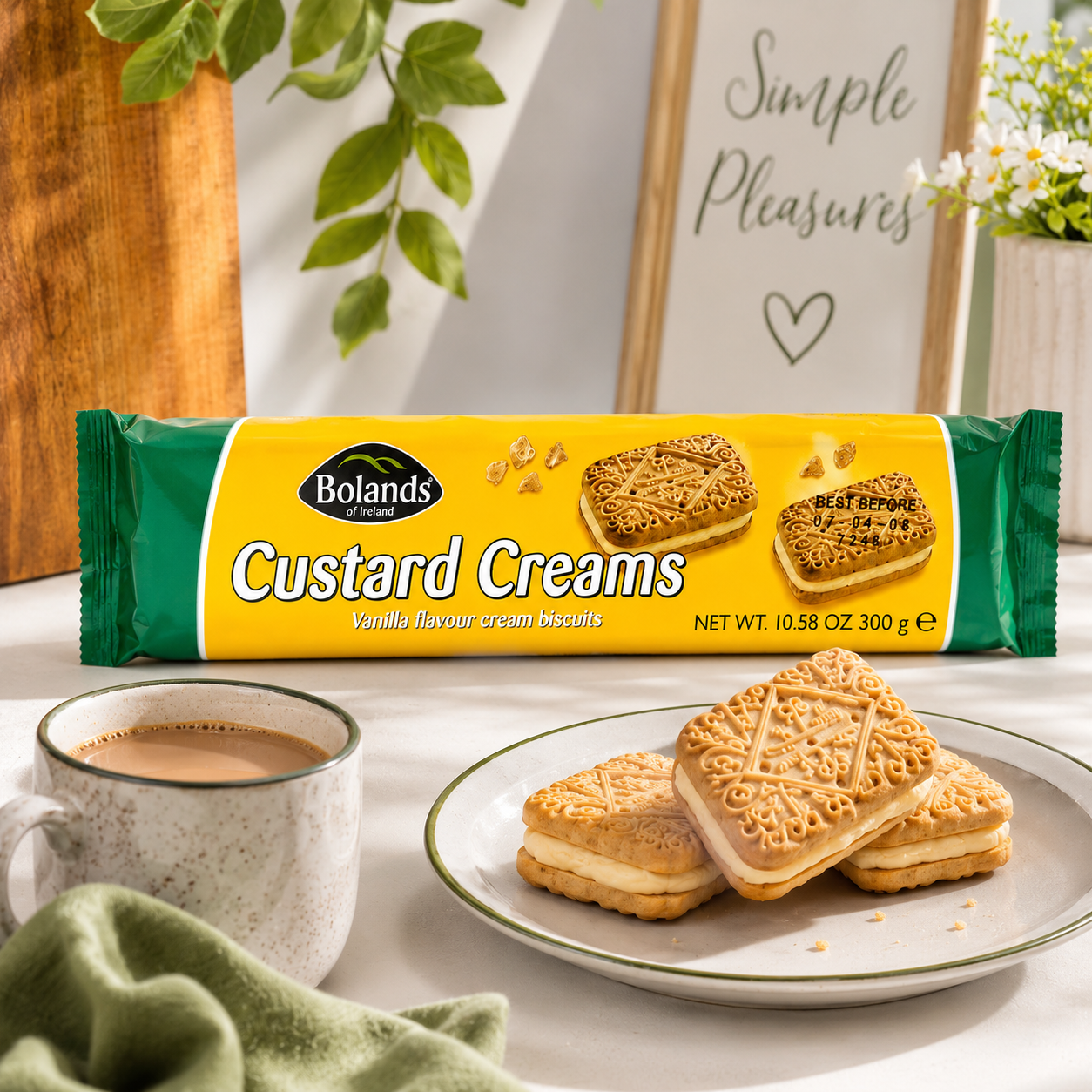 Bolands Custard Creams Cookie Imported from Ireland 10.58 oz