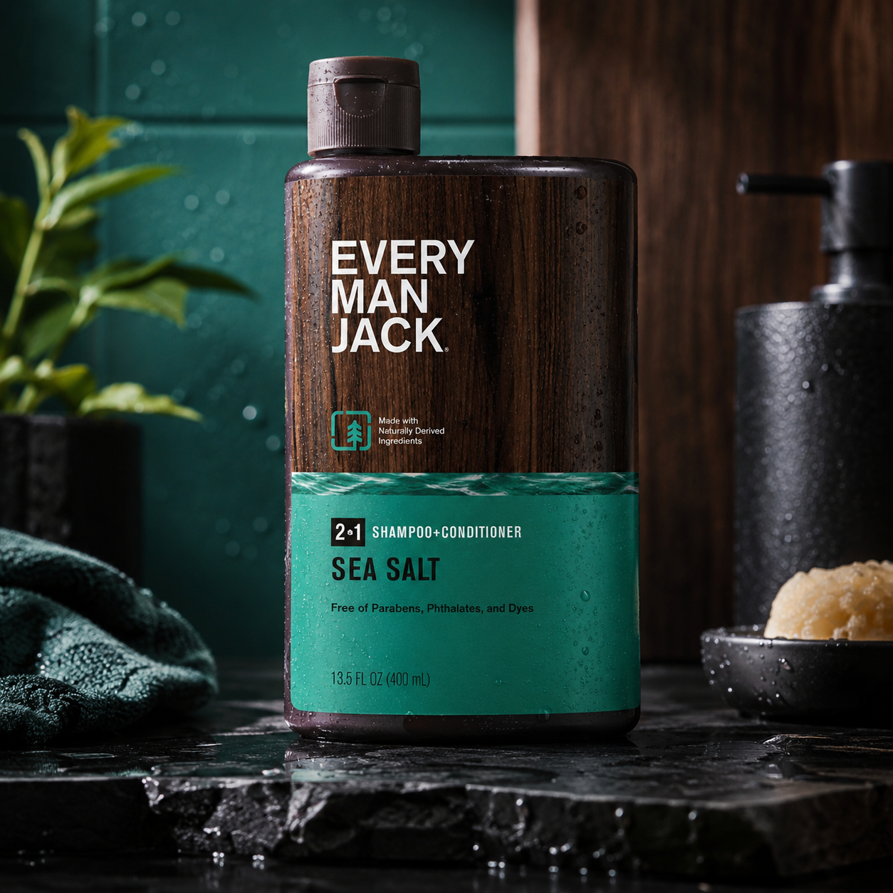 Every Man Jack, Shampoo 2 In 1 Sea Salt, 13.5 Fl Oz