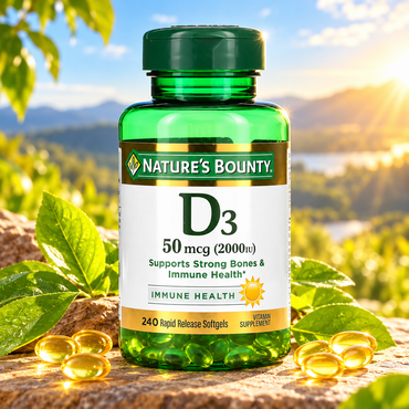 Nature's Bounty Vitamin D3 50 mcg 2000 IU Softgels, 240 Count Nature's Bounty