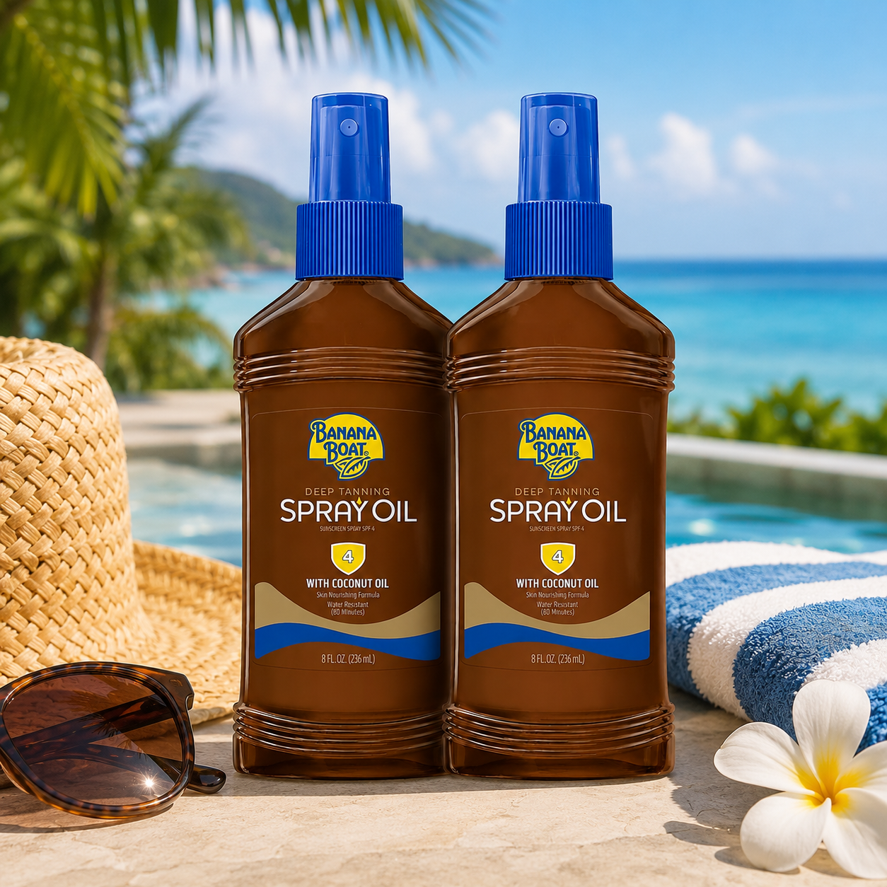 Banana Boat Deep Tanning SPF#4 Spray Oil With Coconut Oil 236ml