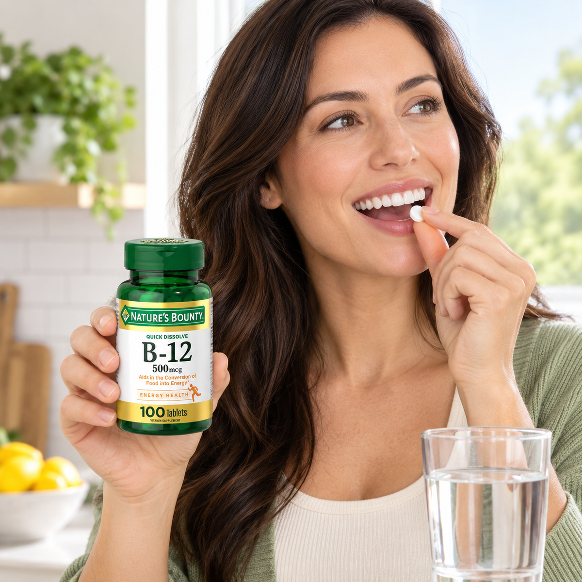 Nature's Bounty Vitamin B12 500 mcg Tablets, 100 Count (Pack of 2) Nature's Bounty