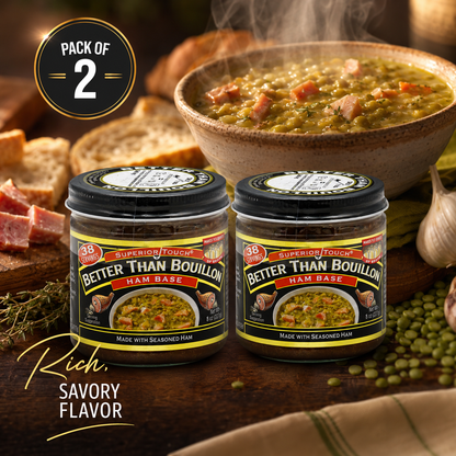 Better Than Bouillon Premium Ham Base Made with Seasoned Ham Blendable Base for Added Flavor 8-oz Jar 38 Servings Per Jar