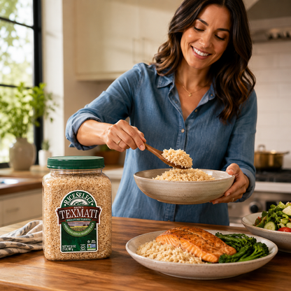RiceSelect Texmati Brown Rice, Long Grain, Whole Grain, Gluten-Free, Non-GMO, 32 oz (Pack of 4)