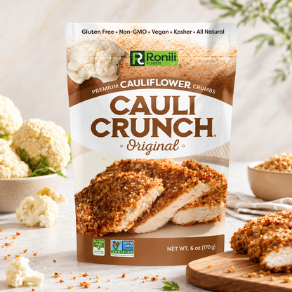 Cauli Crunch | Original Gluten Free Cauliflower Bread Crumbs  Bread-Free Breadcrumbs, Certified Gluten Free + NON-GMO, Vegan, Kosher Bread Crumbs, All Natural (Original)