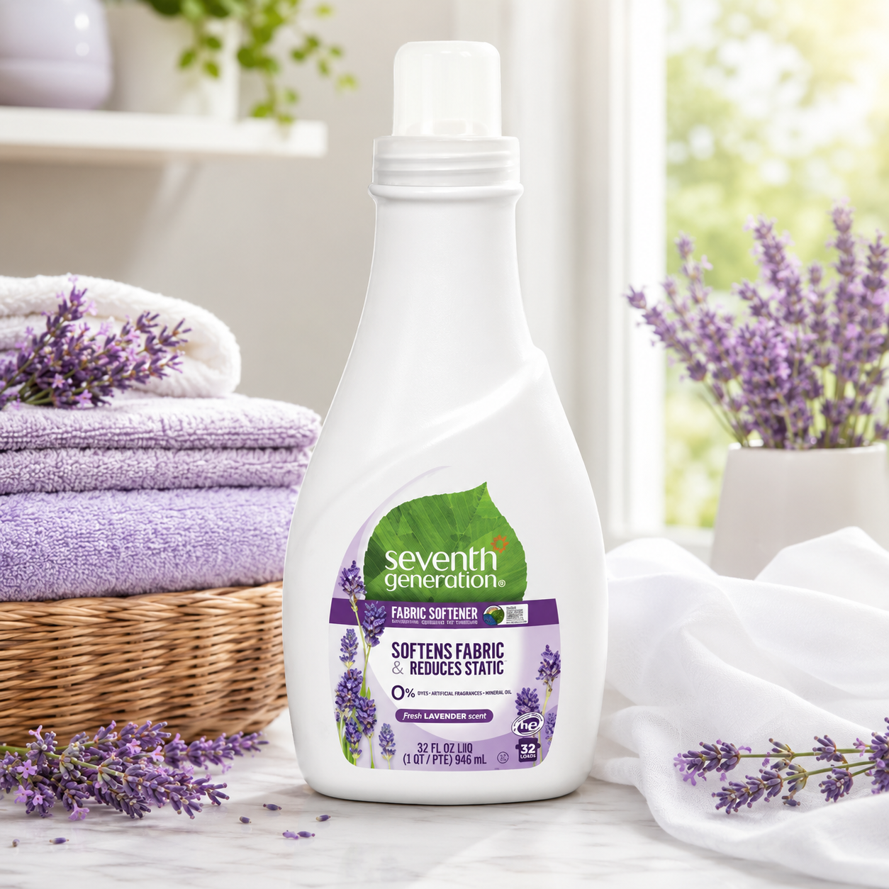 Seventh Generation Fabric Softener Lavender 32 Fluid Ounce