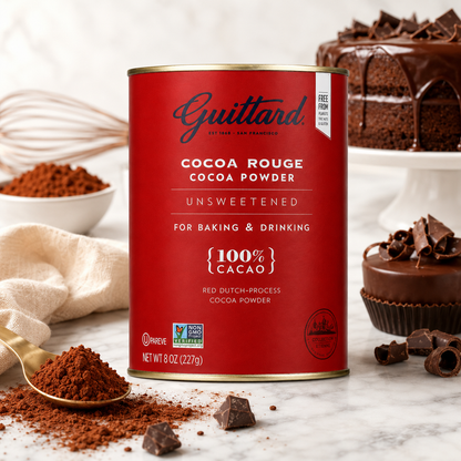 Guittard Rouge Red Dutch Process Cocoa Powder Unsweetened Two 8oz Cans