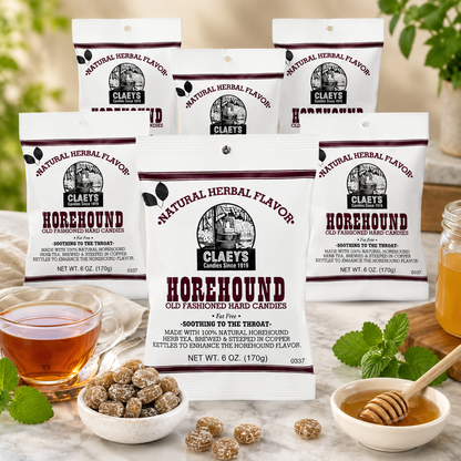 Claeys Natural Horehound Old Fashion Hard Candy Bags 6 oz