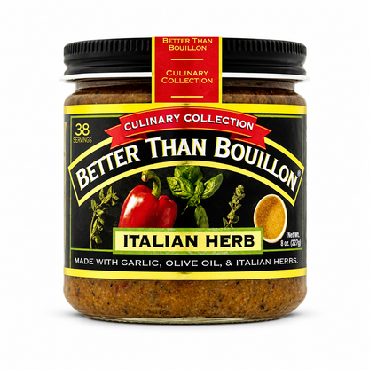 Better Than Bouillon Culinary Collection Base, Italian Herb Base, Contains 38 Servings Per Jar, 8 oz Glass Jar