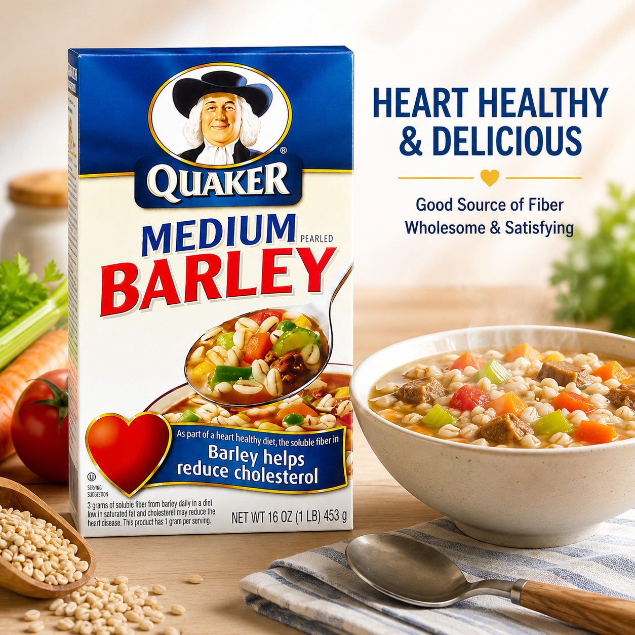 Quaker Medium Pearled Barley 16 oz