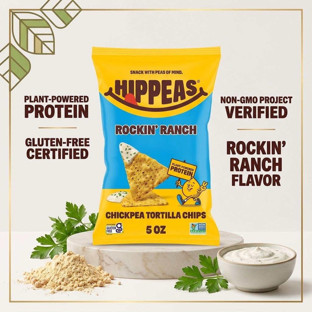HIPPEAS Rockin Ranch Chickpea Tortilla Chips, 5 oz HIPPEAS