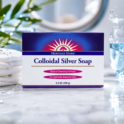 HERITAGE STORE Bath Soap Colloidal Silver 3.5 Ounce