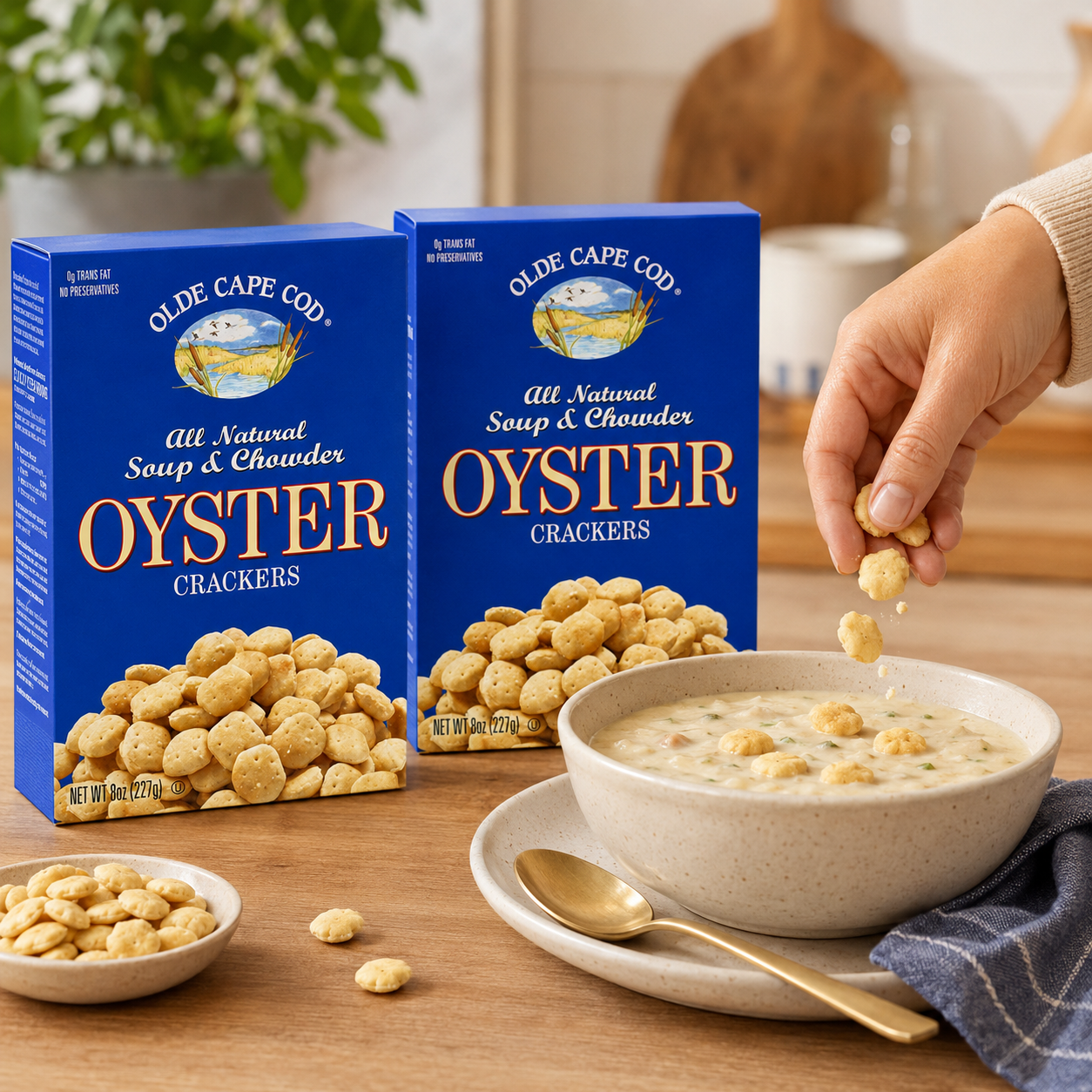 Olde Cape Cod Oyster Crackers, Soup & Chowder, Multi-Pack 8 oz (Pack of 2)
