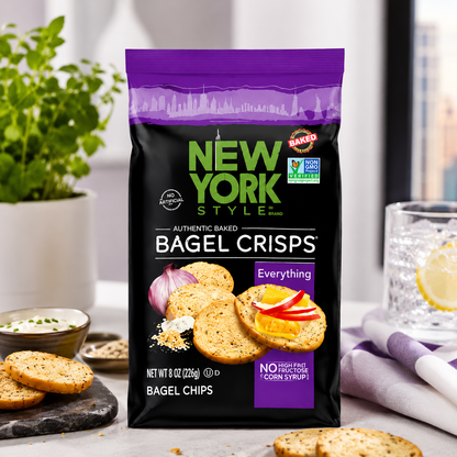 New York Style Bagel Crisps Everything 6 Ounce (Pack of 3)