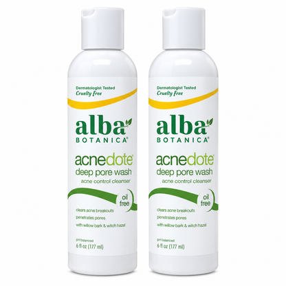 Alba Botanica Natural Acnedote Deep Pore Wash, 6 oz (Pack of 2) Alba Botanica