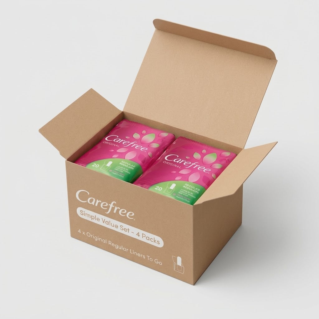 Carefree Original Regular Fresh Scent - 20 Liners (Pack of 4) Carefree