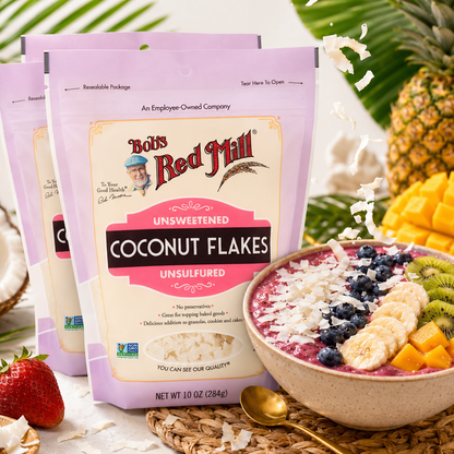 Bob's Red Mill Unsweetened Coconut Flakes Resealable 10 oz