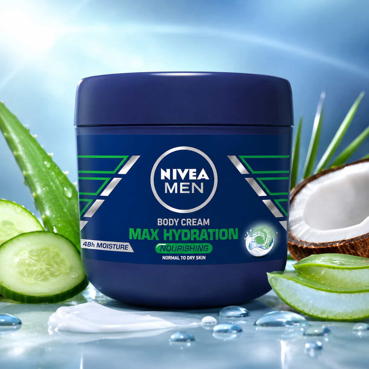 Nivea Men Max Hydration Body Cream 13.5 oz