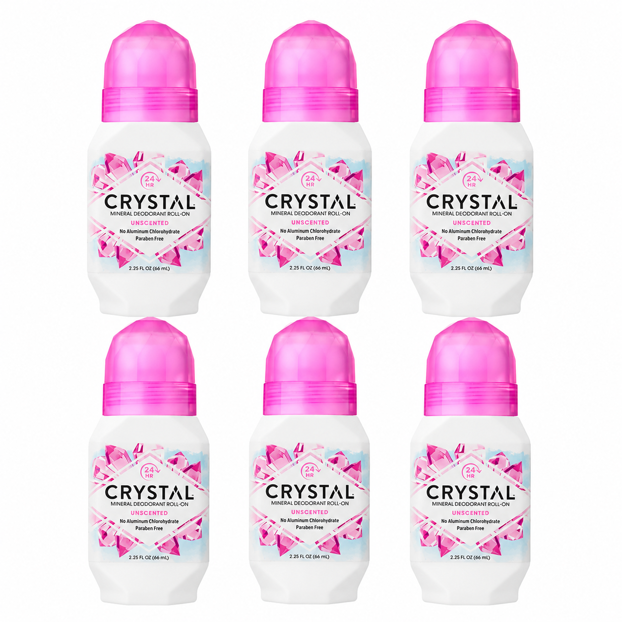 Crystal Essence Mineral Body Deodorant Roll-On Unscented 2.25 fl oz