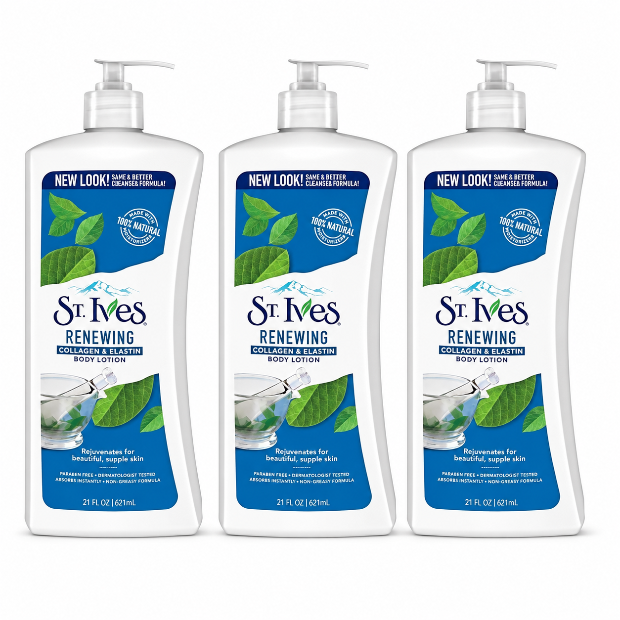 St. Ives Skin Renewing Body Lotion Collagen Elastin 21 oz (Pack of 3)