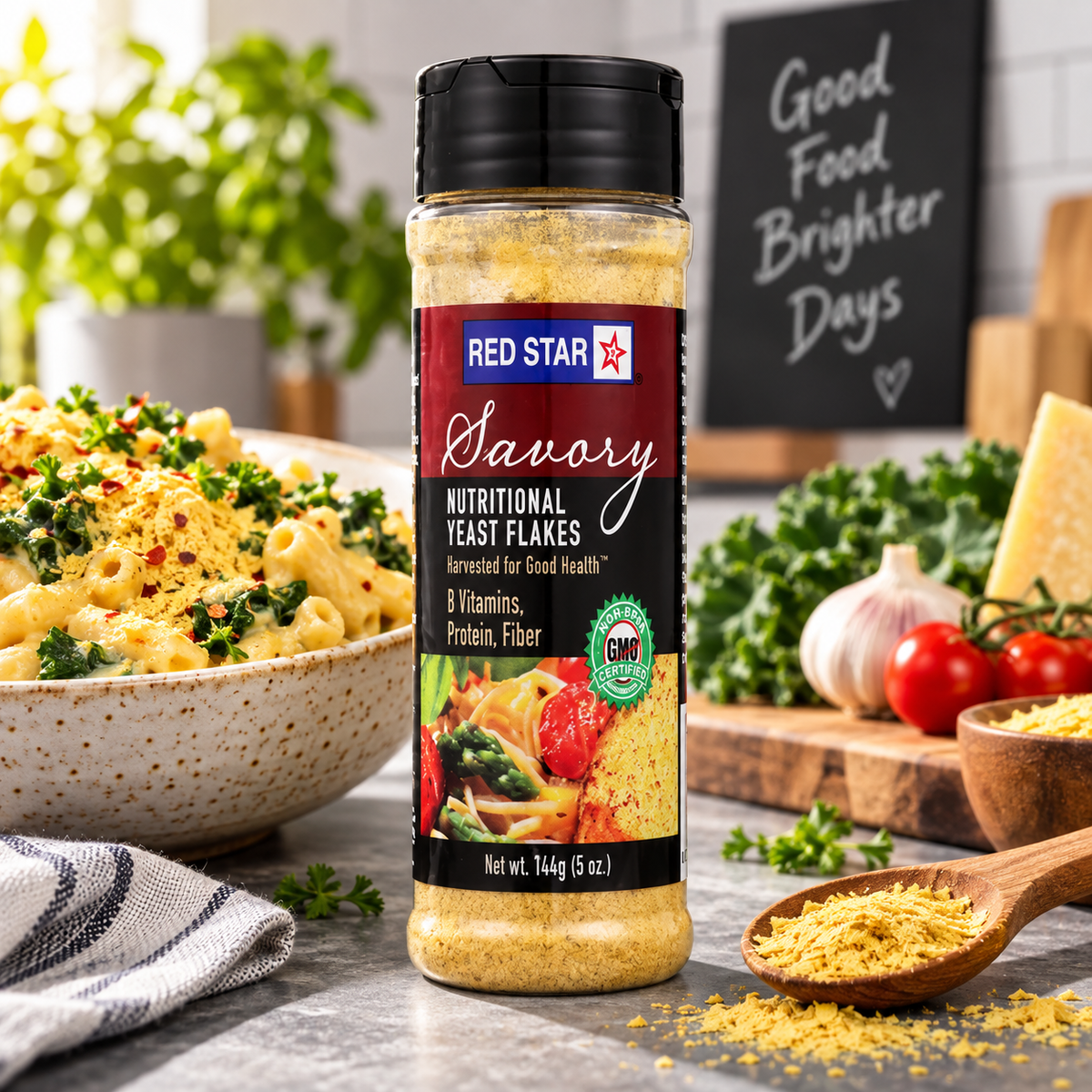 Red Star Nutritional Yeast Flakes Shaker Jar, 5 oz Red Star