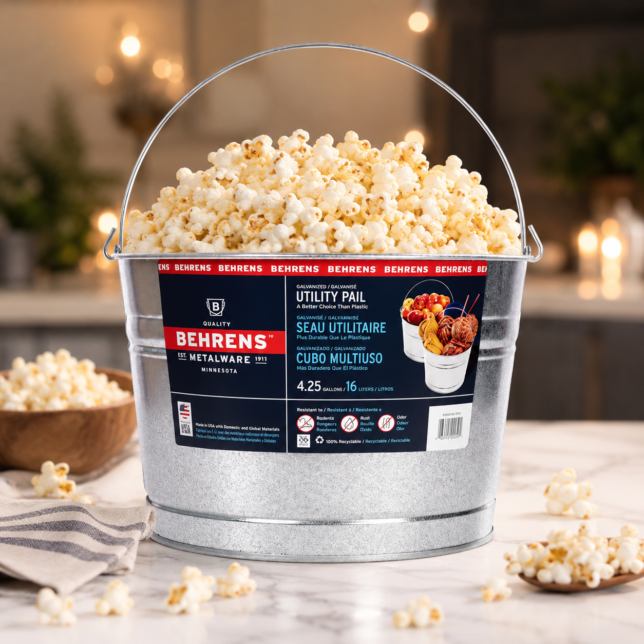 Behrens Galvanized Steel Pail 4.25 Gallon 1 Count