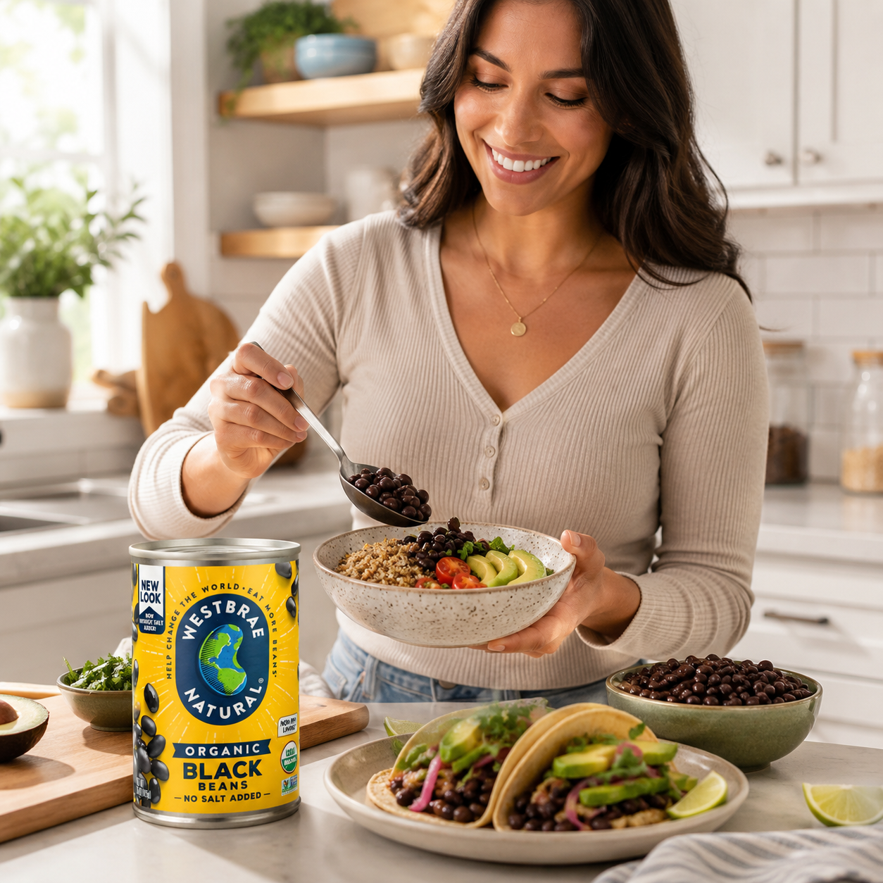 Westbrae Natural Vegetarian Organic Black Beans - 15 oz