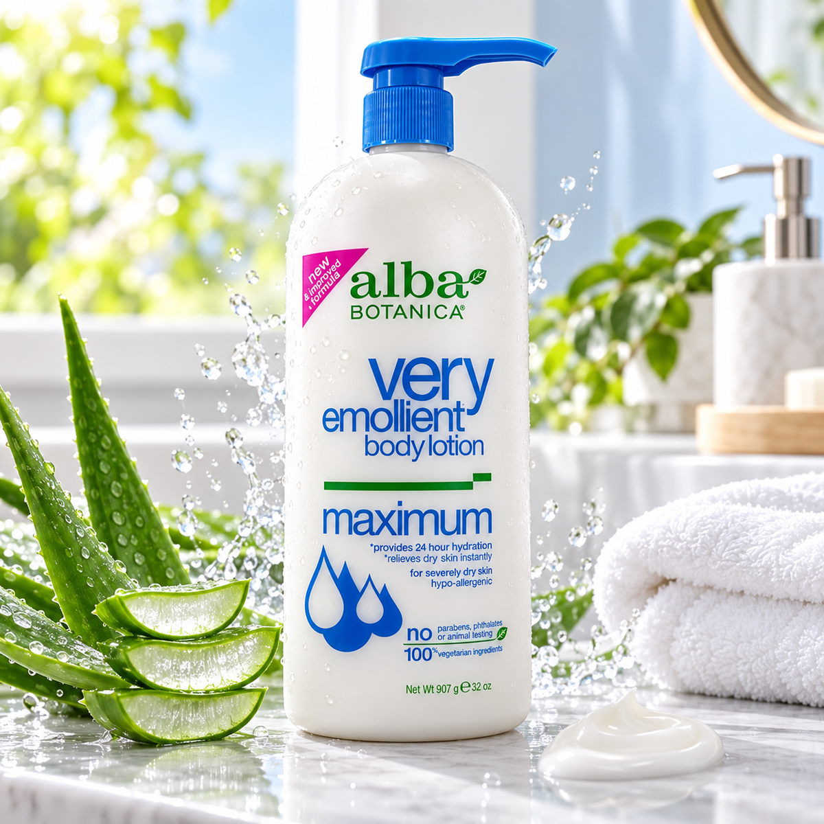 Alba Botanica - Very Emollient Body Lotion - Maximum - 32 oz Alba Botanica