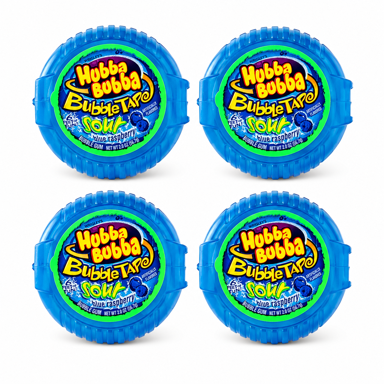 Hubba Bubba Bubble Tape Sour Blue Raspberry Chewing Gum 6 Feet of Fun