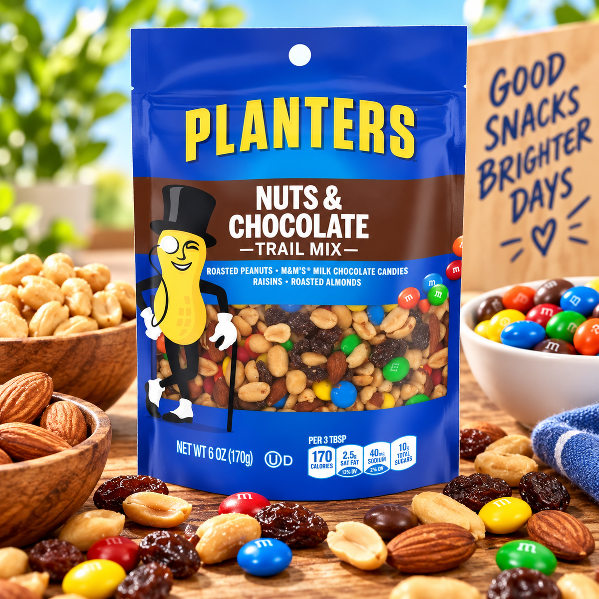 Planters Nuts & Chocolate M&M's, 6 oz Bags (Pack of 12) Planters