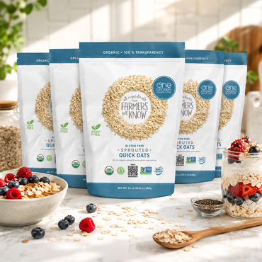 One Degree Organic Foods Sprouted Quick Oats USDA Organic Non-GMO Gluten Free 24 oz. (Pack of 4)