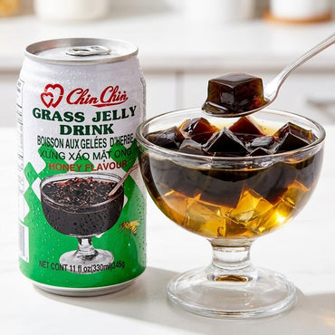 Chin Chin Grass Jelly Drink, Honey Flavor, 10.7 fl oz (Pack of 24) Chin Chin
