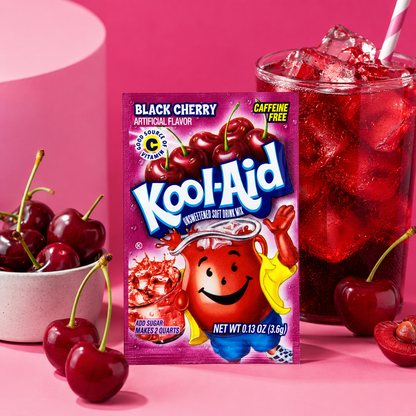 Kool-Aid Black Cherry Unsweetened Soft Drink Mix 0.13-oz Envelopes