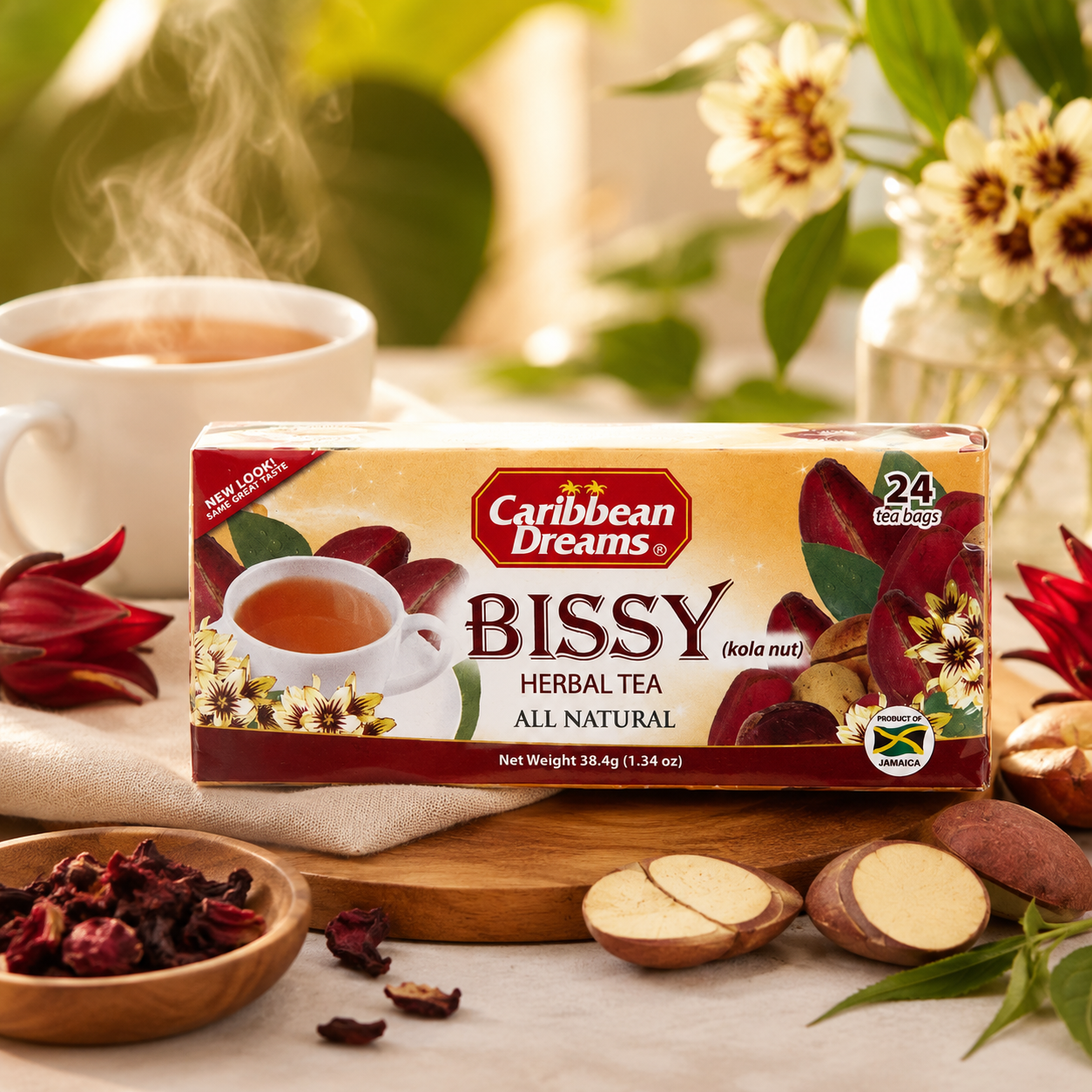 Caribbean Dreams Bissy Tea Kola Nut 24 Tea Bags