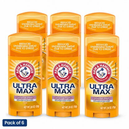 Arm & Hammer Ultra Max Antiperspirant Deodorant Solid Powder Fresh 2.6 oz