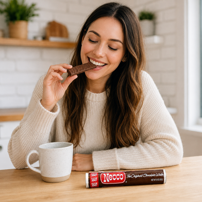 Necco Wafers Original Chocolate Flavored Hard Candy Rolls 2 oz