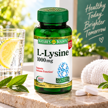 Nature's Bounty L-Lysine 1000 mg Tablets, 60 Count (Pack of 4) Nature's Bounty