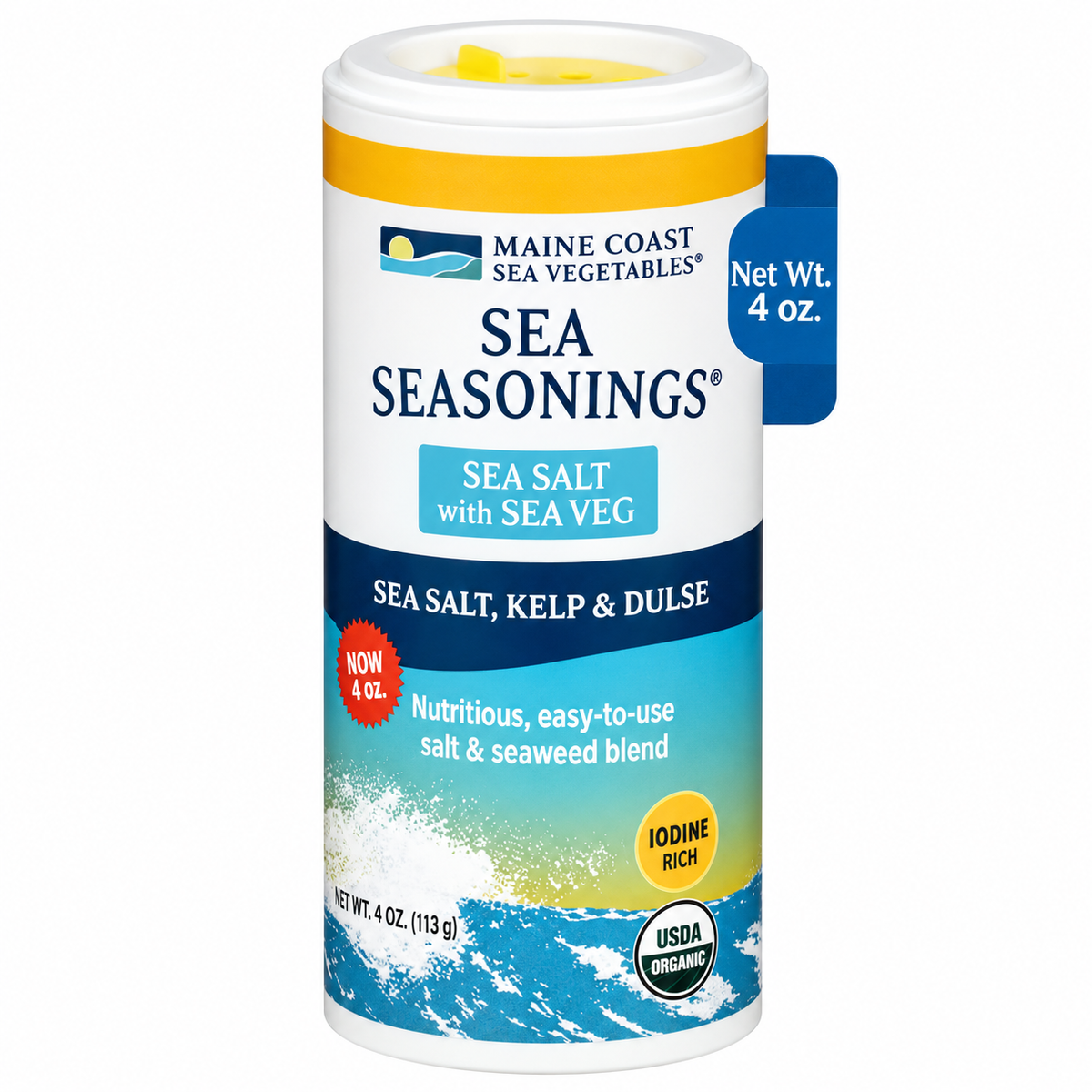 Maine Coast Sea Vegetables Sea Salt with Sea Veg Shaker - Wild-Harvested Maine Coast Sea Vegetables