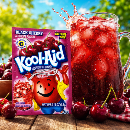 Kool-Aid Black Cherry Unsweetened Soft Drink Mix 0.13-oz Envelopes