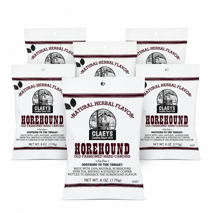 Claeys Natural Horehound Old Fashion Hard Candy Bags 6 oz