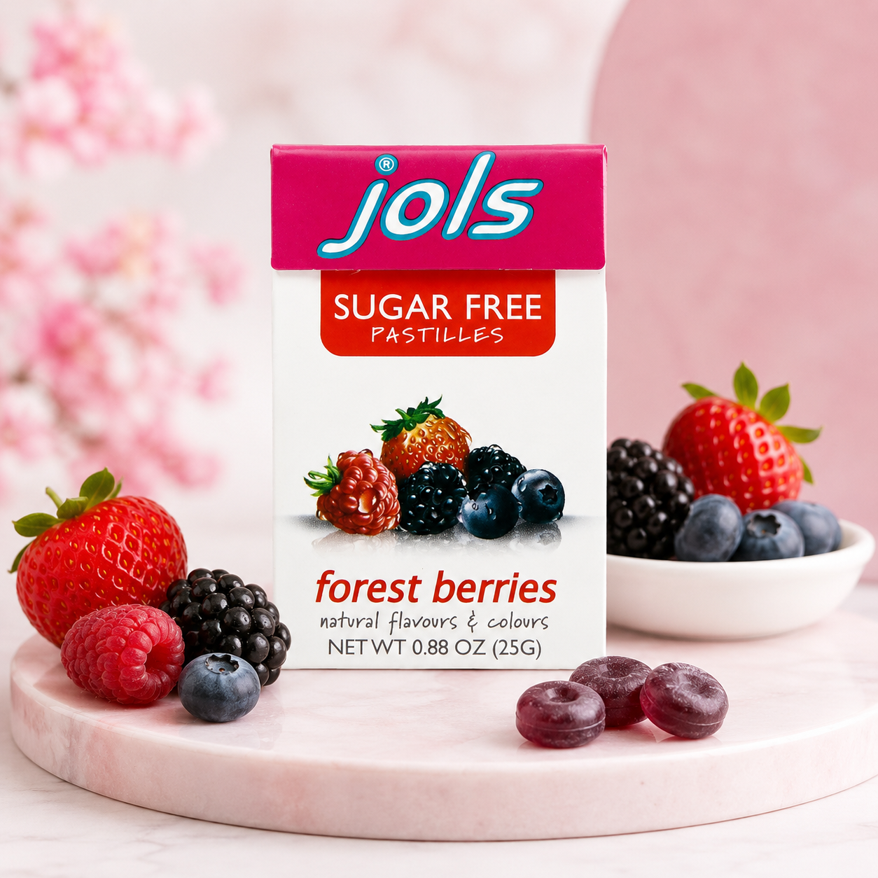 Jols Sugar Free Pastilles Forest Berry 0.88-oz Boxes Daprano & Co