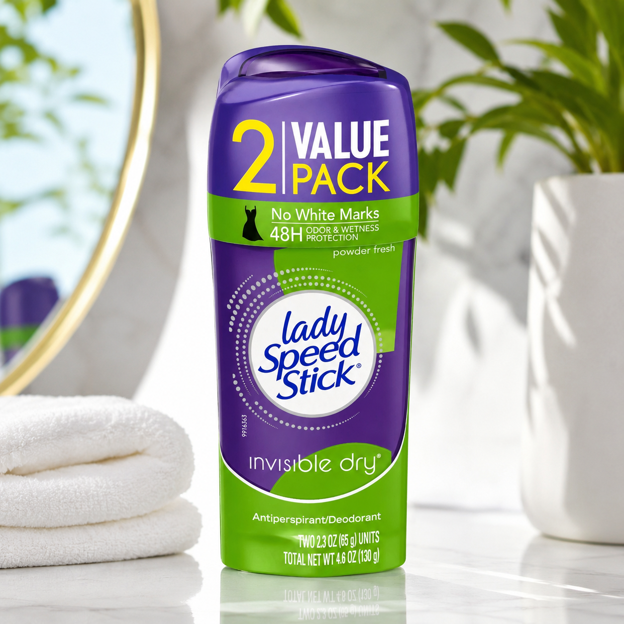 Lady Speed Stick Antiperspirant Invisible Dry Powder Fresh 2.3 oz